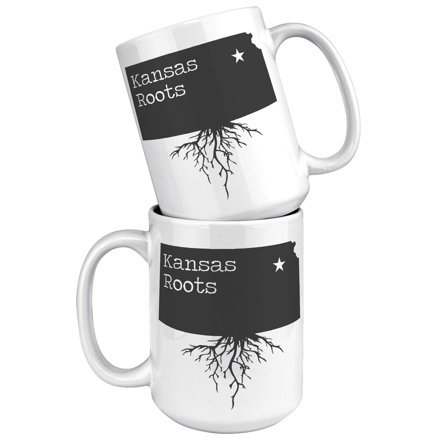 15oz White Mug - Kansas Roots