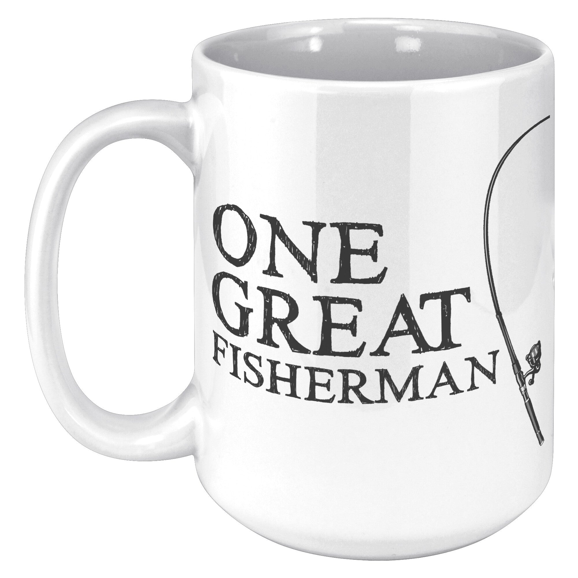 15oz White Mug - Matching Couple Mug Fishing Great Fisherman