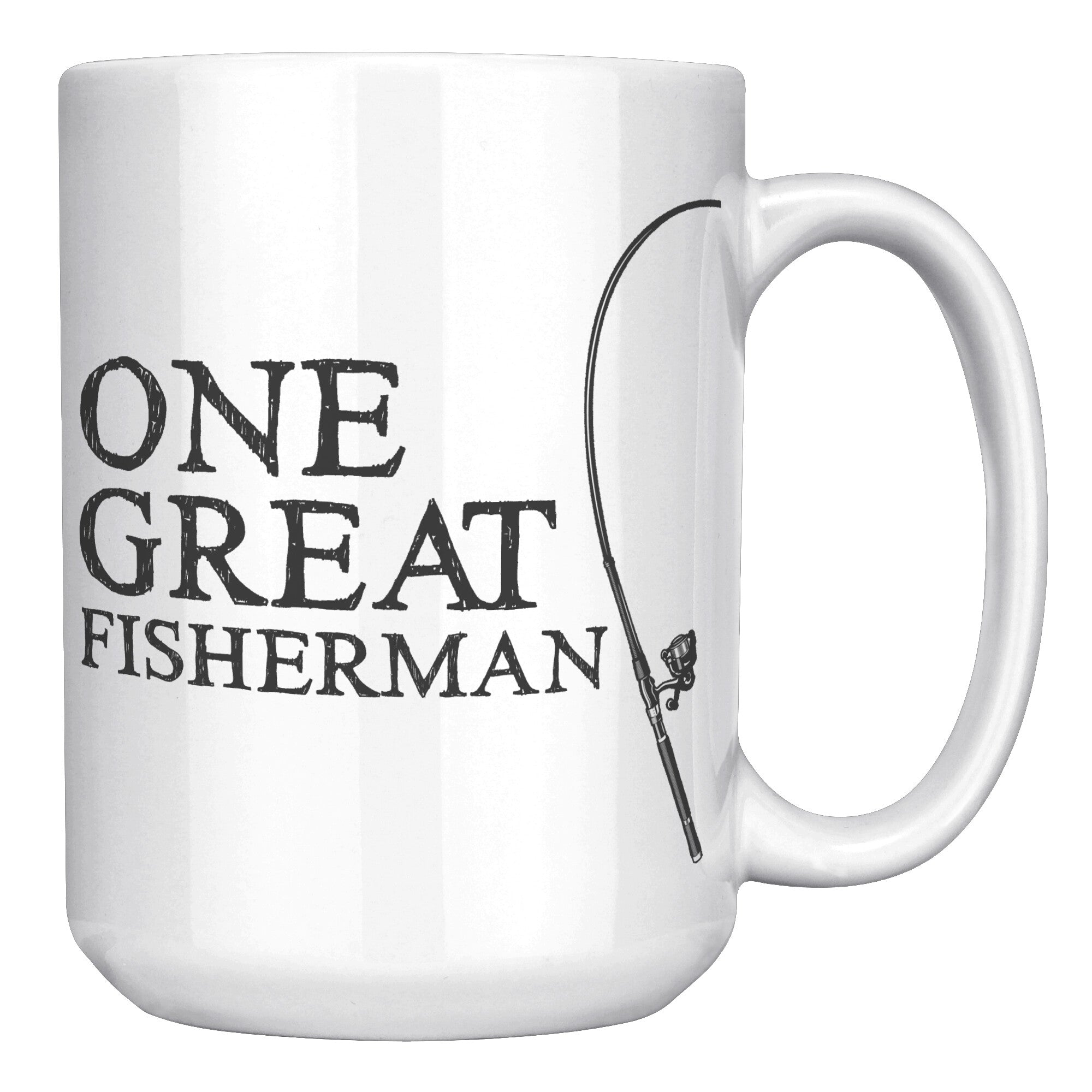 15oz White Mug - Matching Couple Mug Fishing Great Fisherman