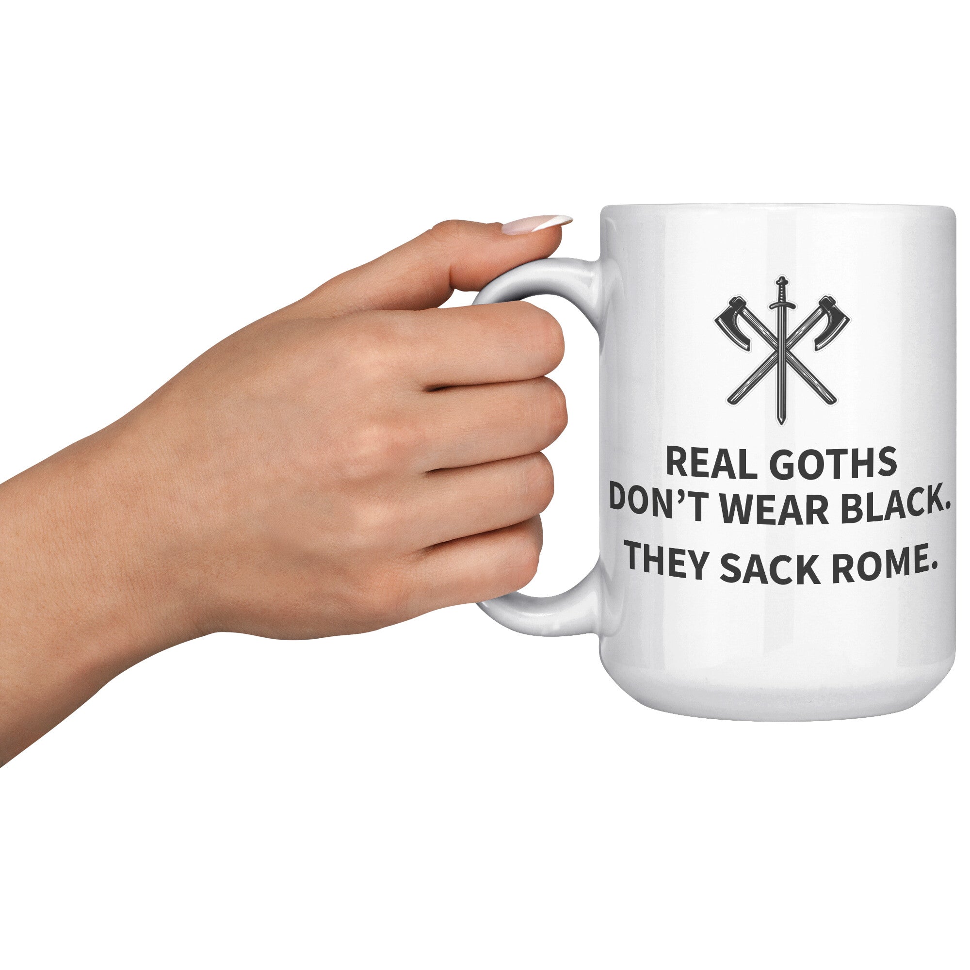 15oz White Mug - Real Goths