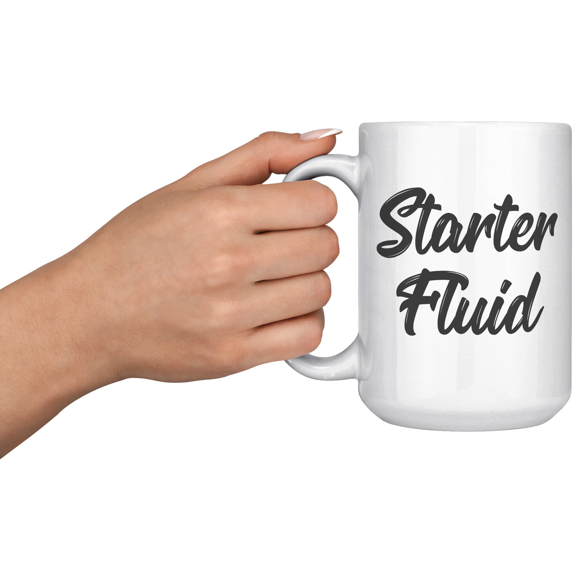 15oz White Mug - Starter Fluid