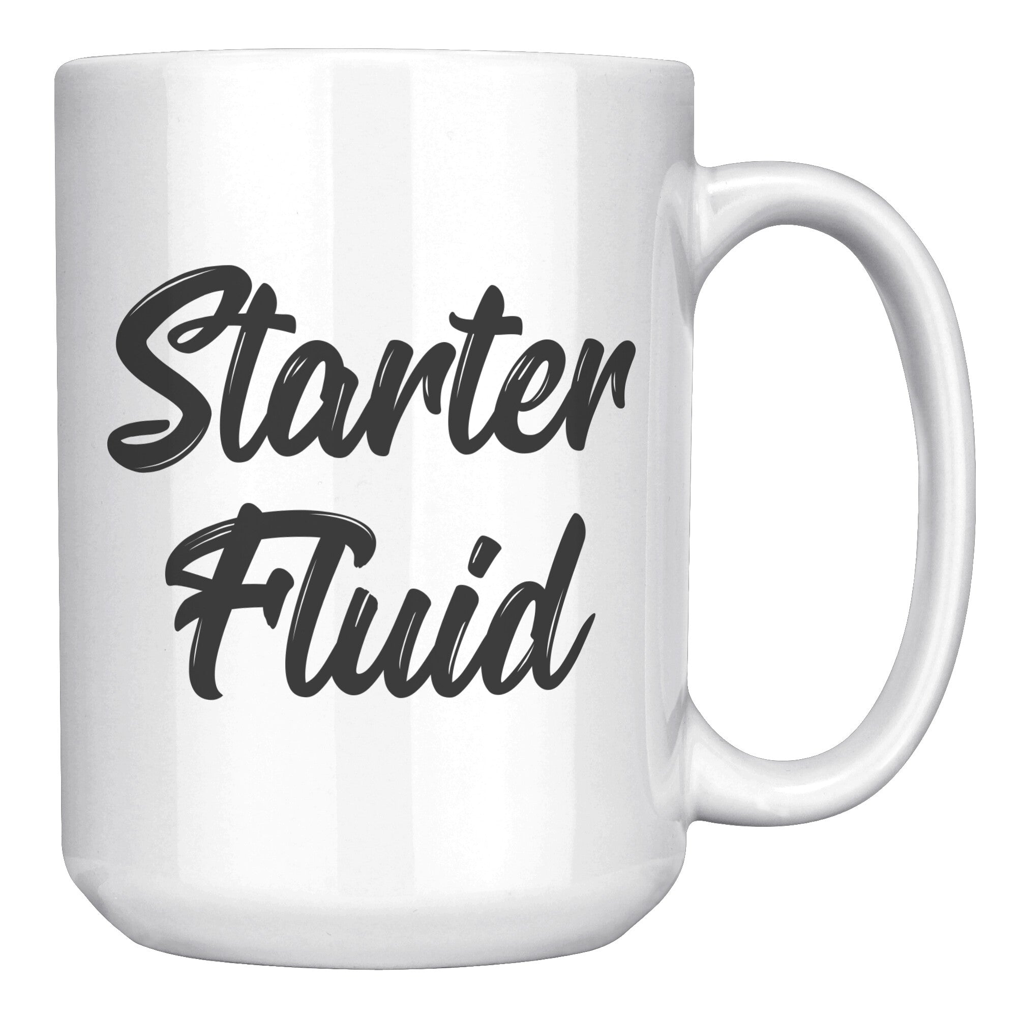 15oz White Mug - Starter Fluid