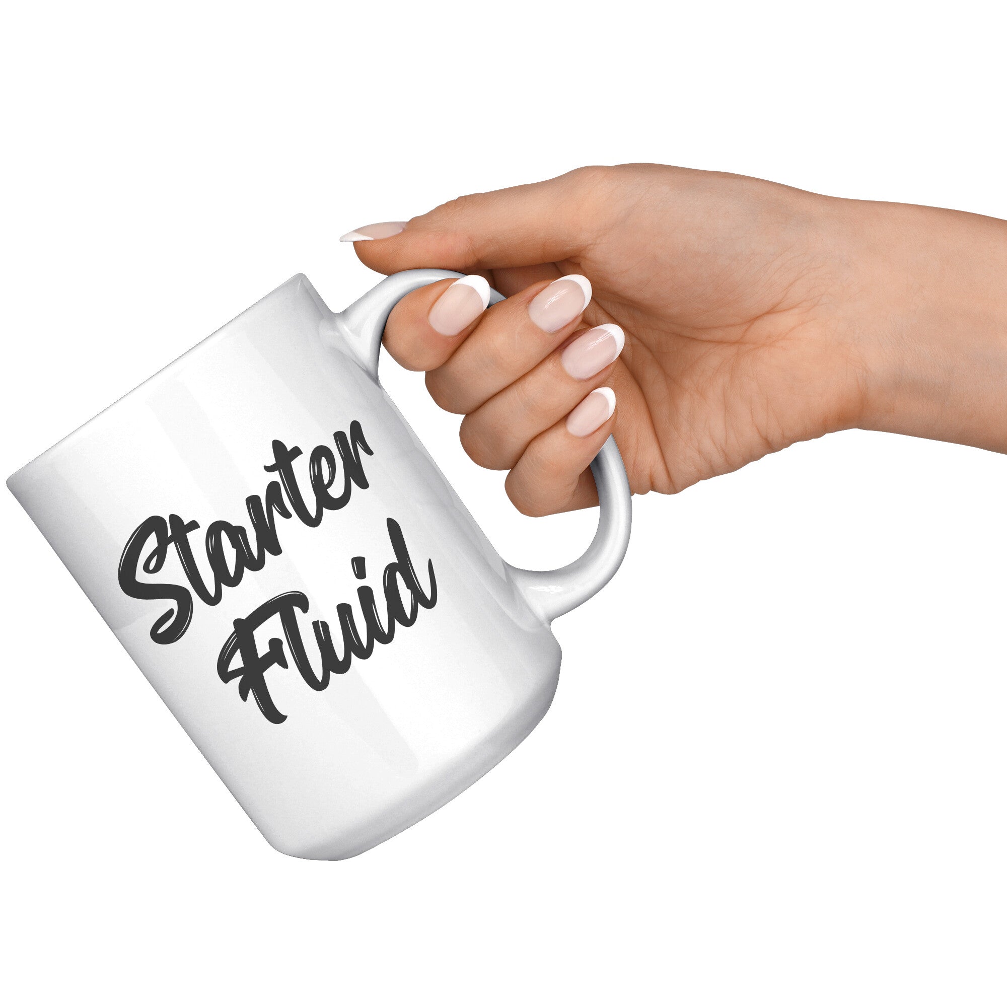 15oz White Mug - Starter Fluid