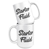 15oz White Mug - Starter Fluid