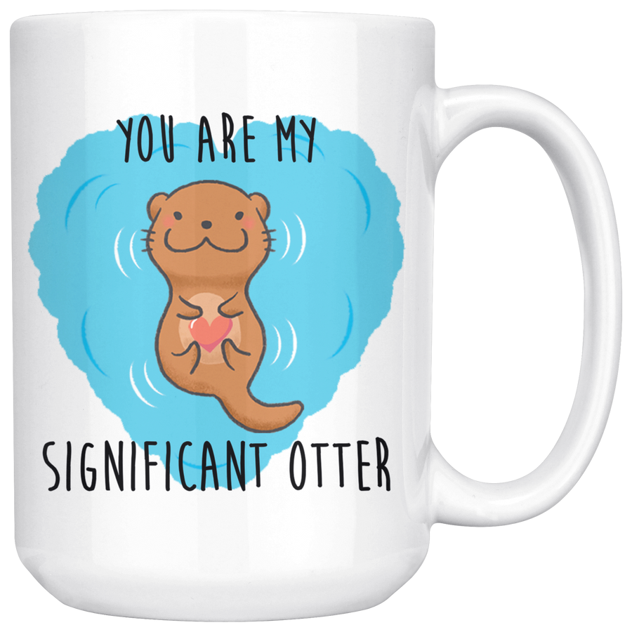 White 15oz Mug - Significant Otter