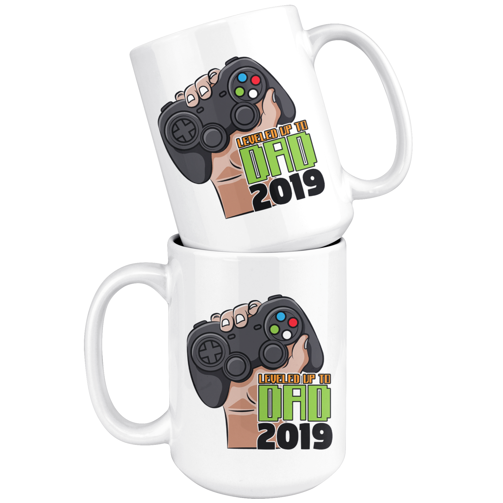 White 15oz Mug - Gamer Dad 2019