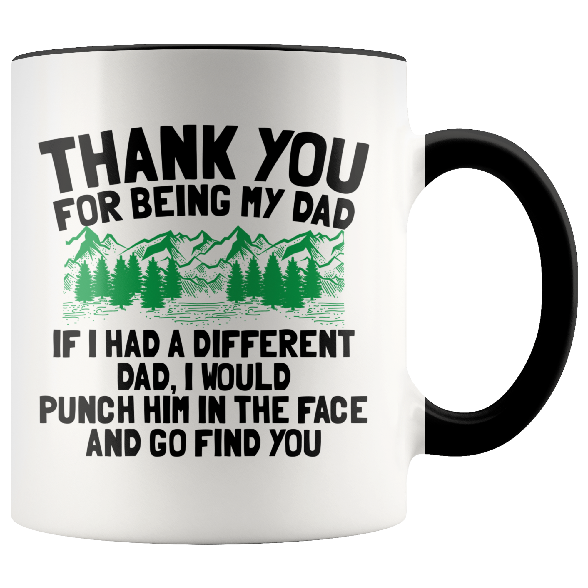 Accent Mug - Thank You Dad Punch