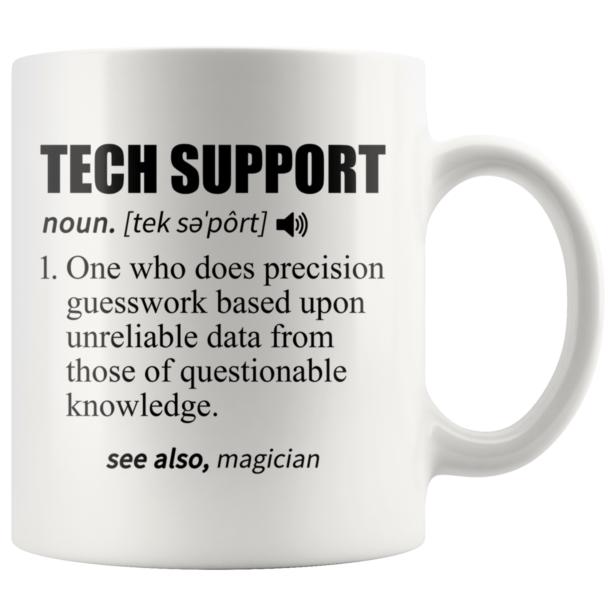 White 11oz Mug - Tech Support Definition