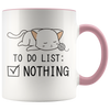 Accent Mug - Cat To Do List Nothing