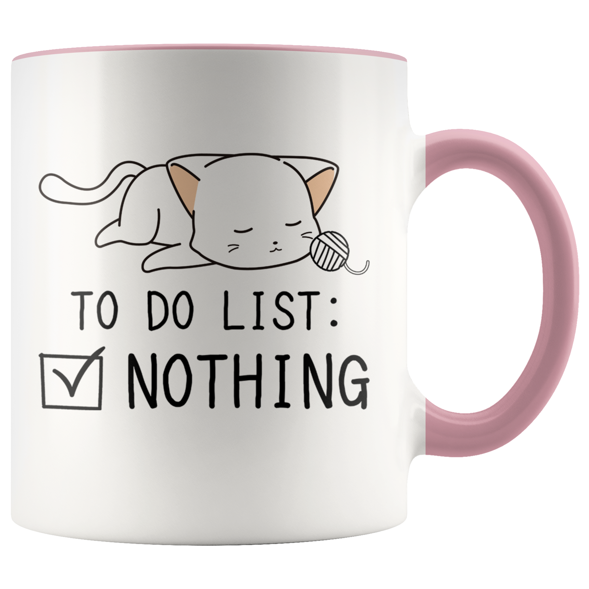 Accent Mug - Cat To Do List Nothing