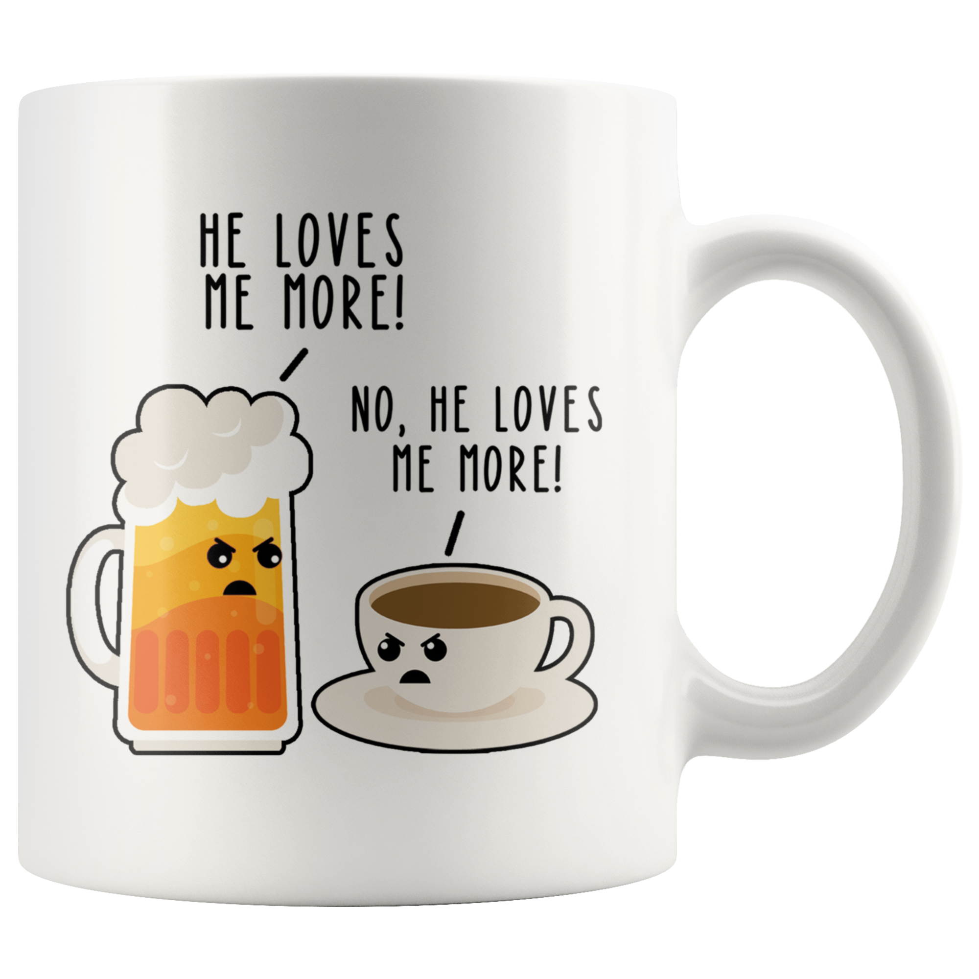 White Mugs - Beer Coffee Lover Mug