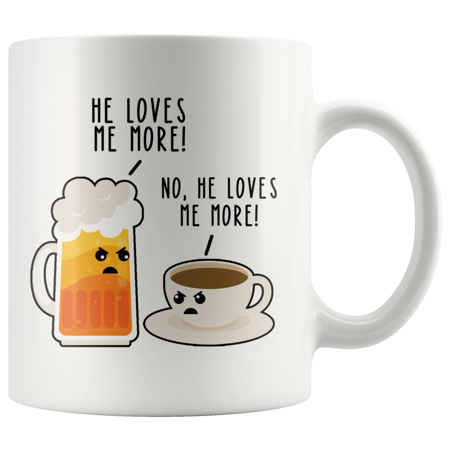 White Mugs - Beer Coffee Lover Mug