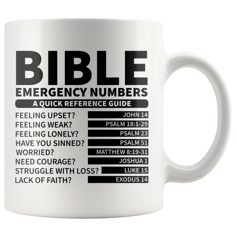 White 11oz Mug - Bible Reference