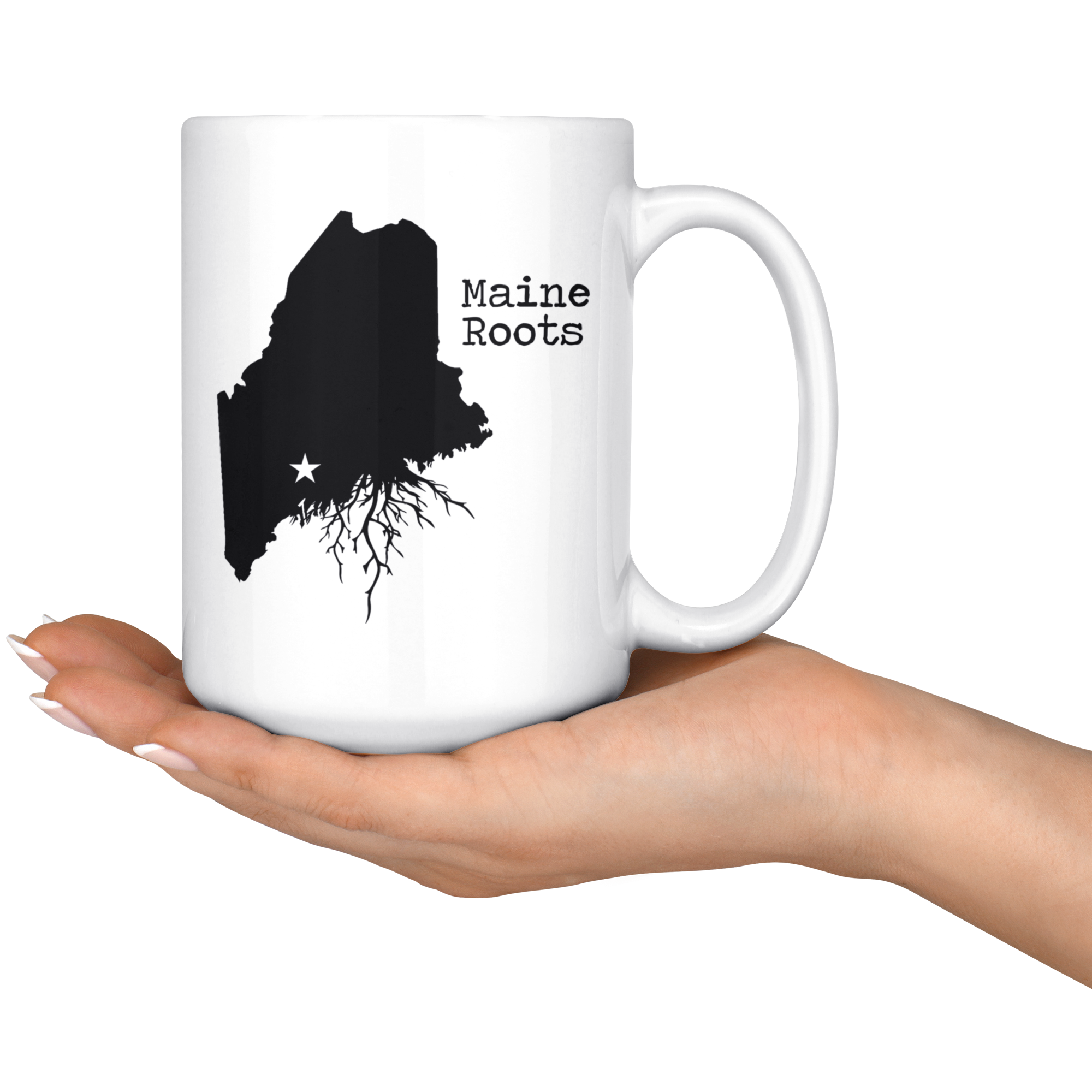 White 15oz Mug - Maine Roots