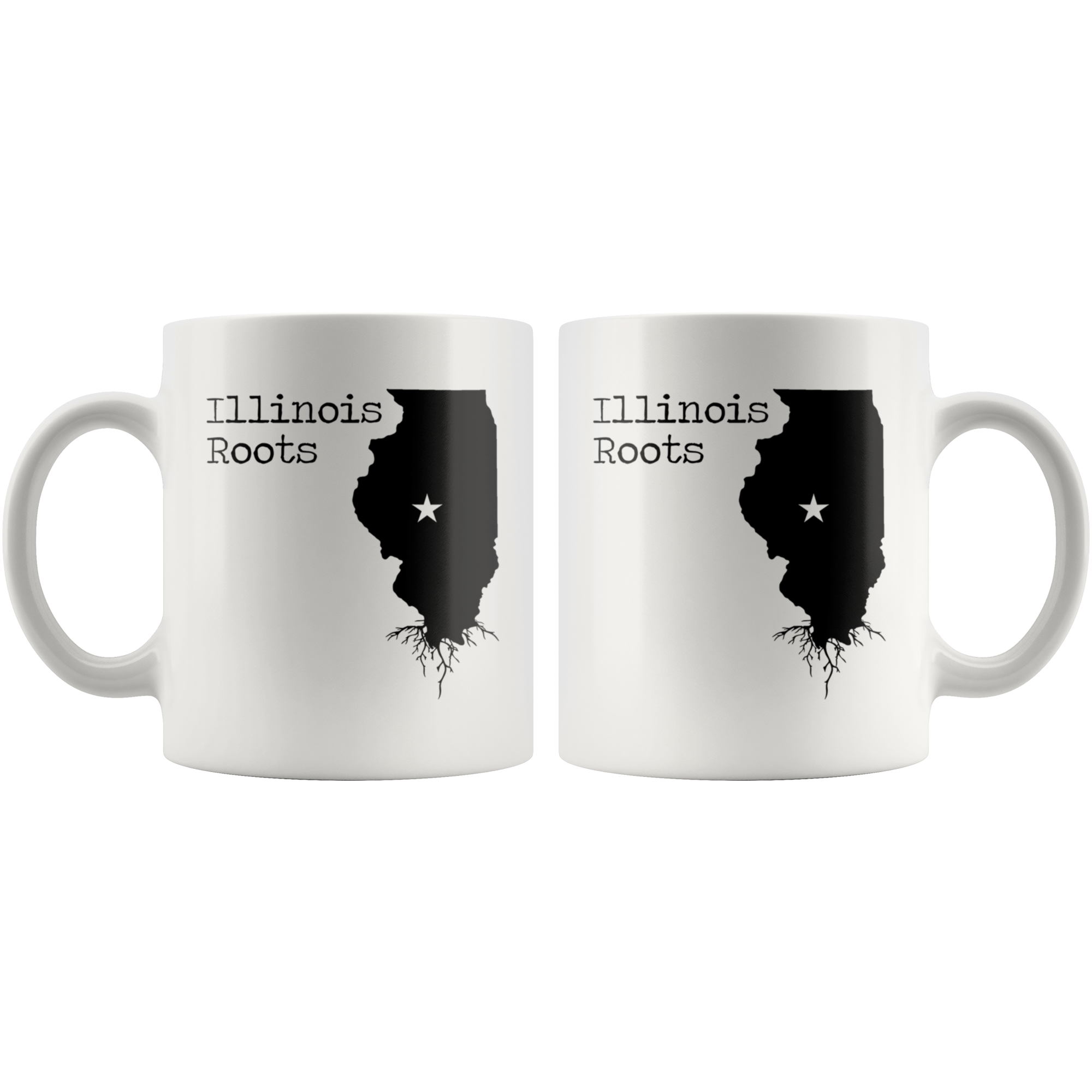 White Mugs - Illinois Roots