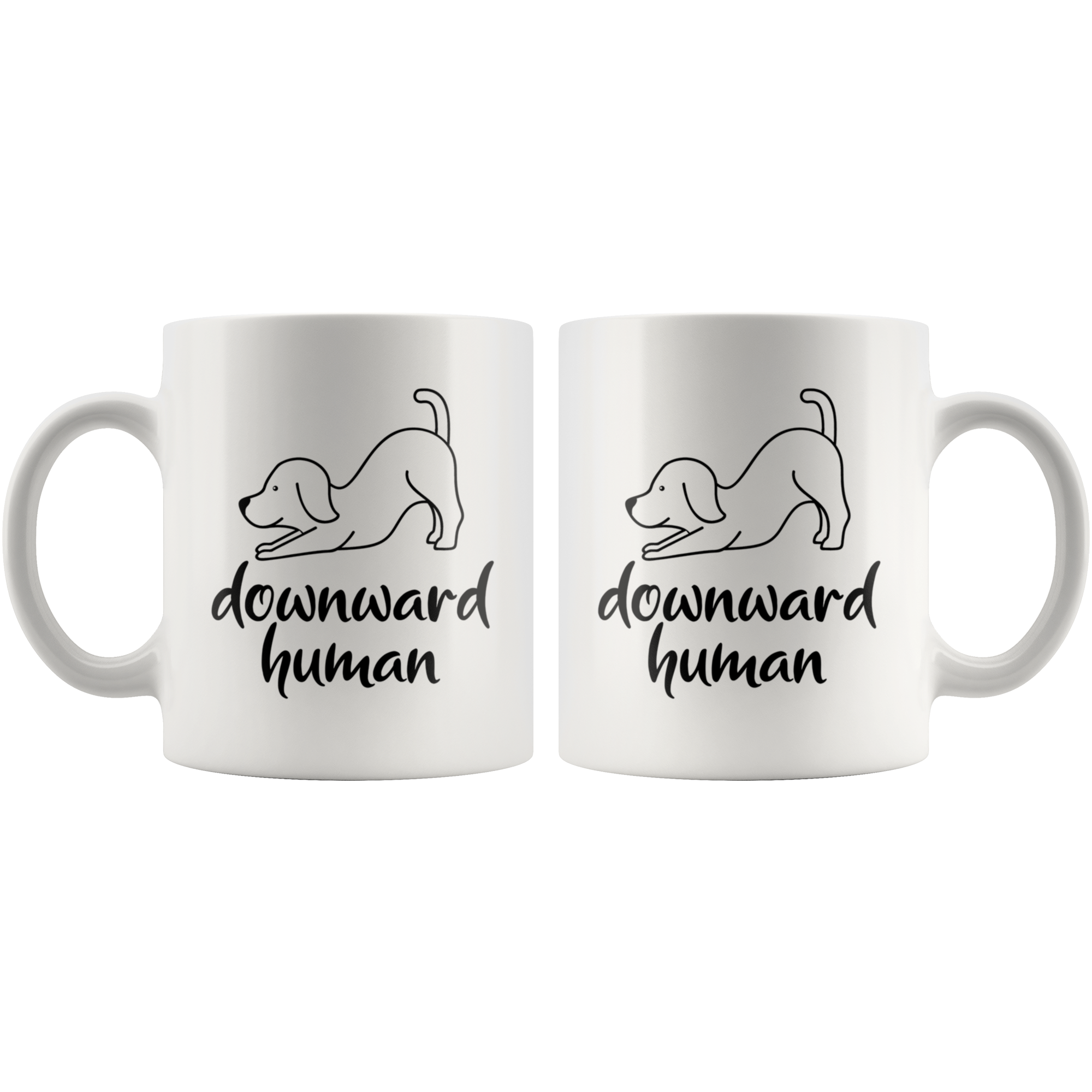 White Mugs - Downward Human