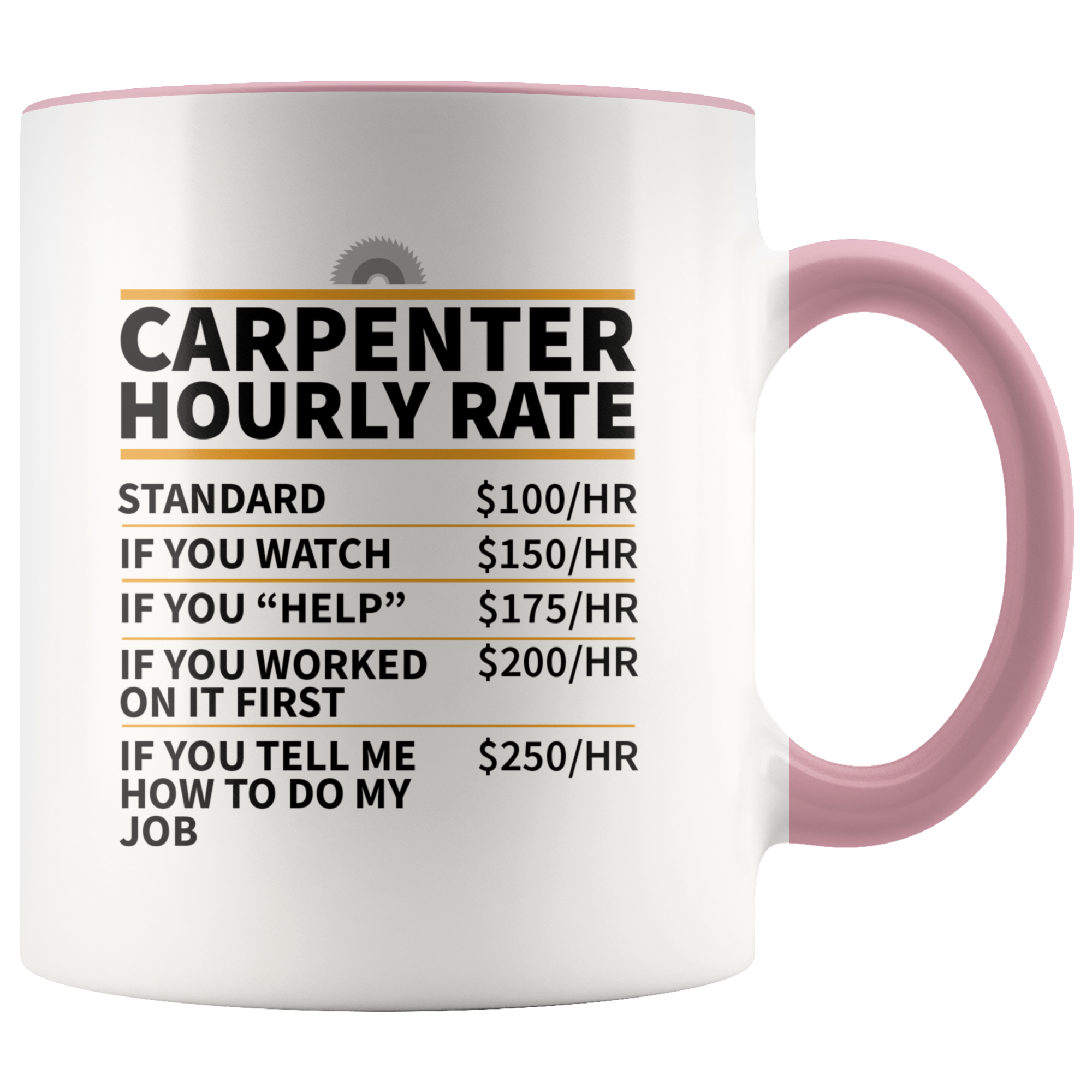 Accent Mug - Carpenter Hourly Rate