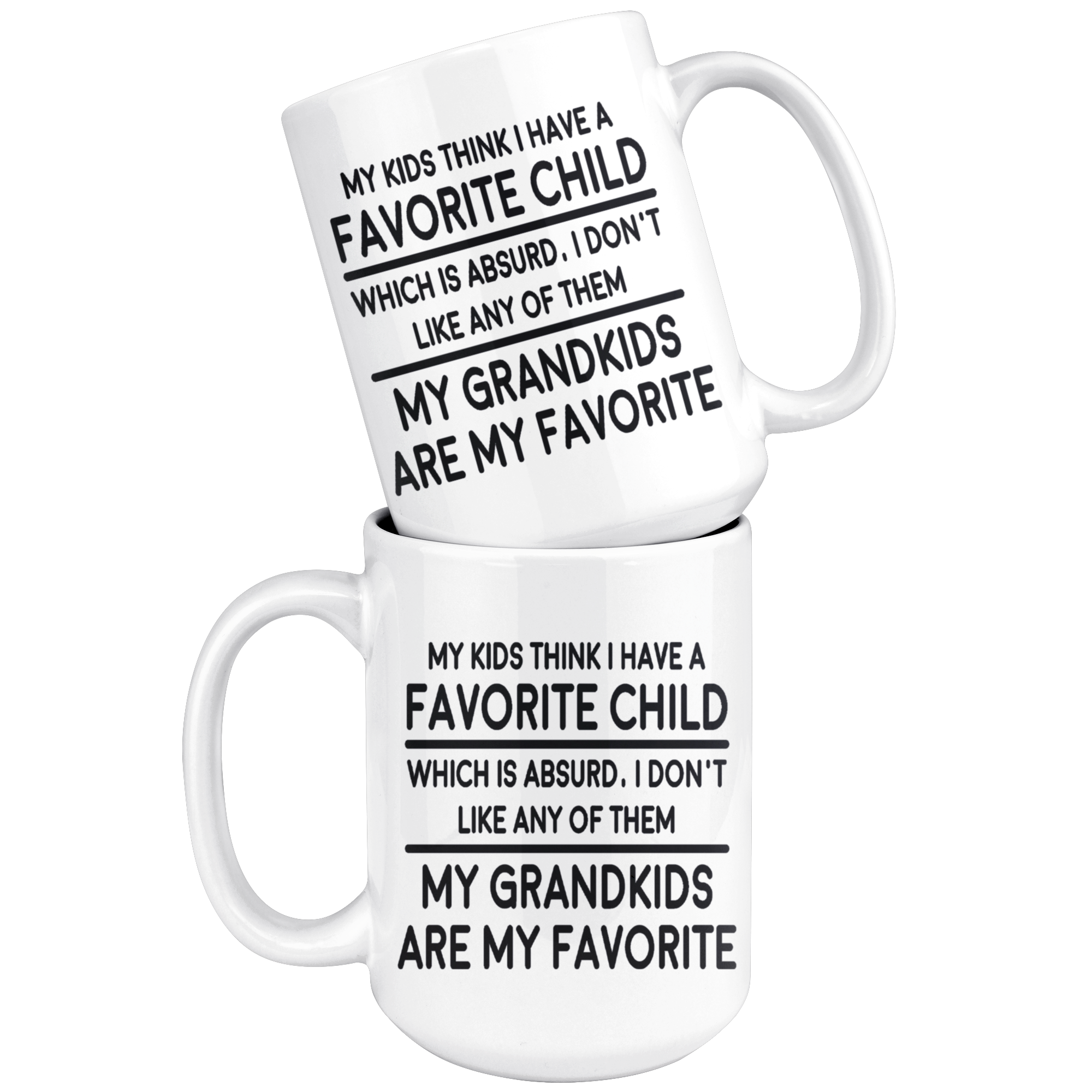 White 15oz Mug - Grandkids Favorite Child