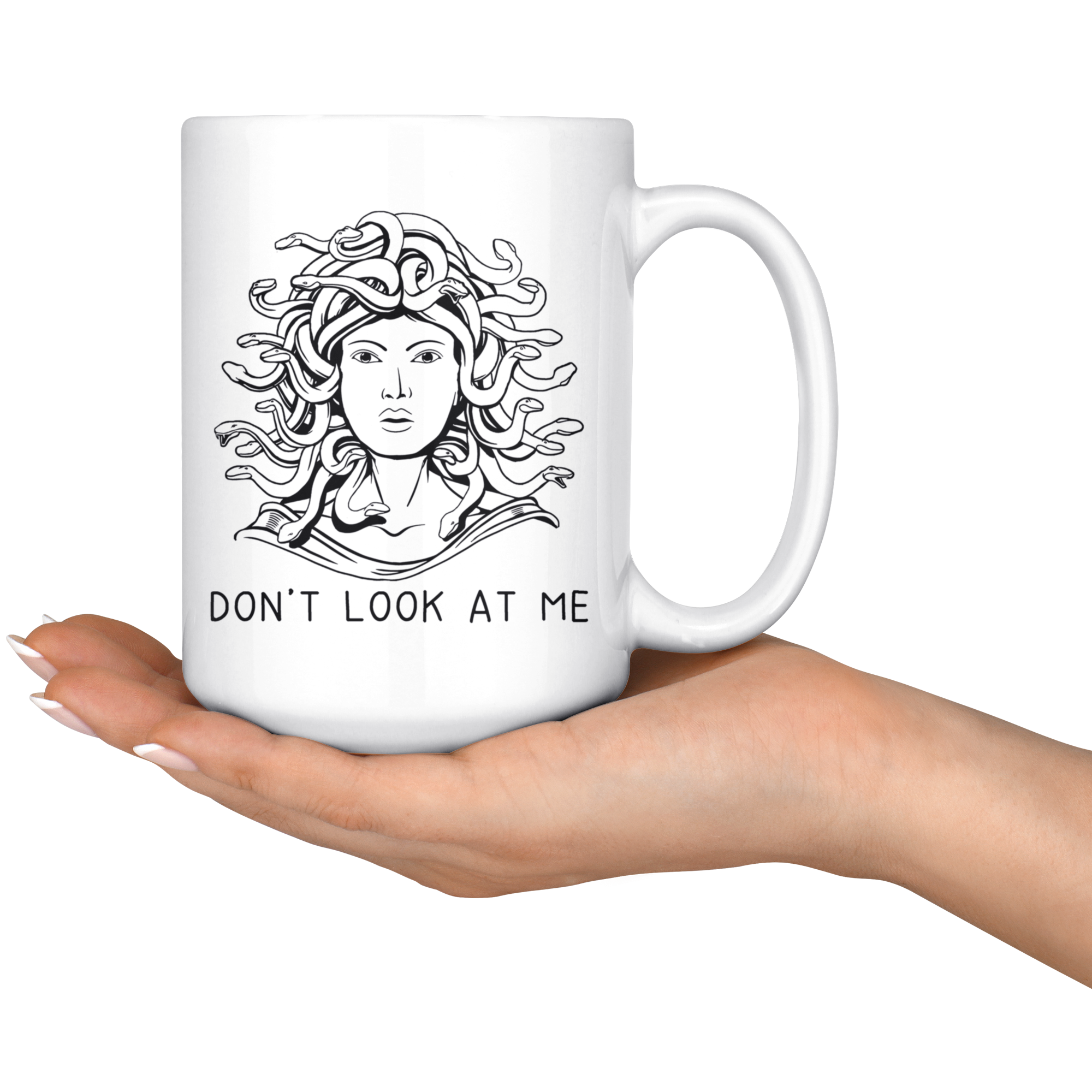 White Mugs - Medusa Don't Look At Me