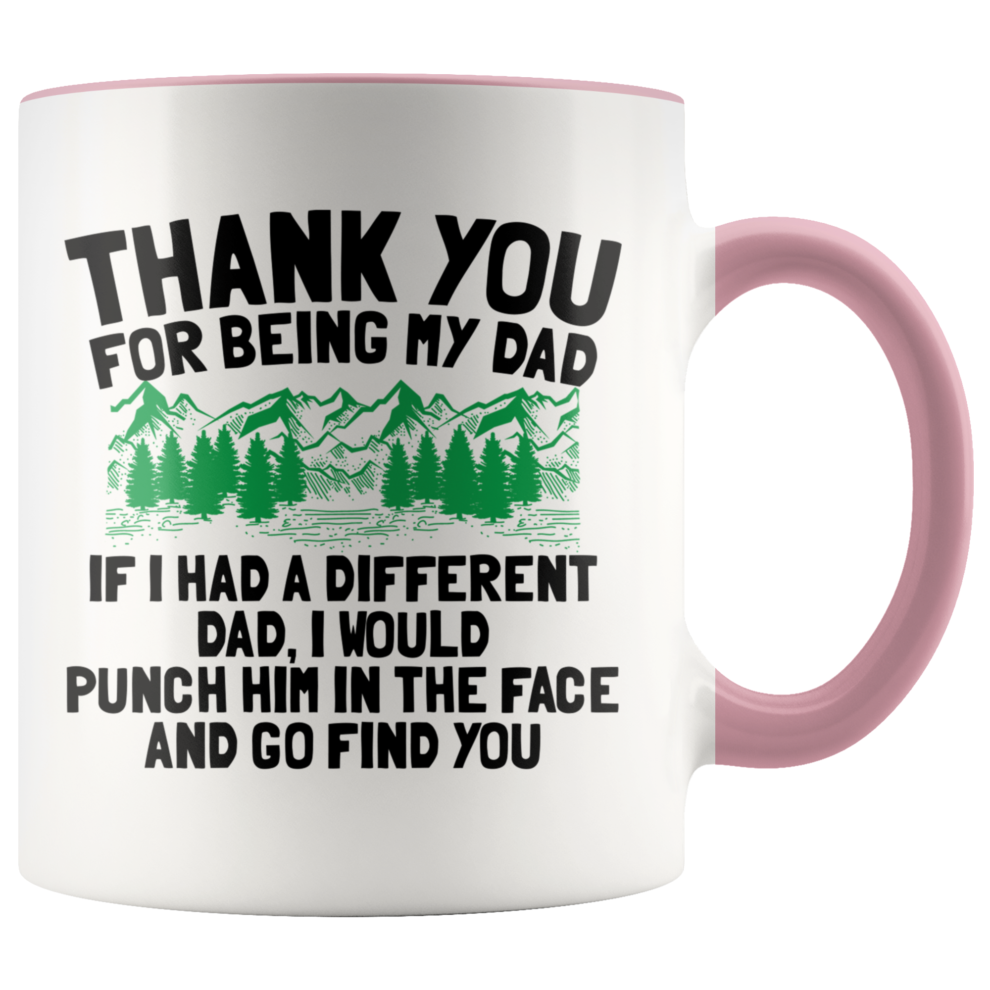 Accent Mug - Thank You Dad Punch