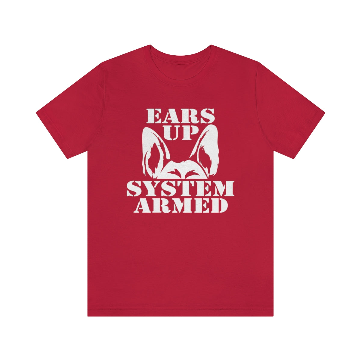 Ears Up System Armed German Shepherd TShirtSon UK