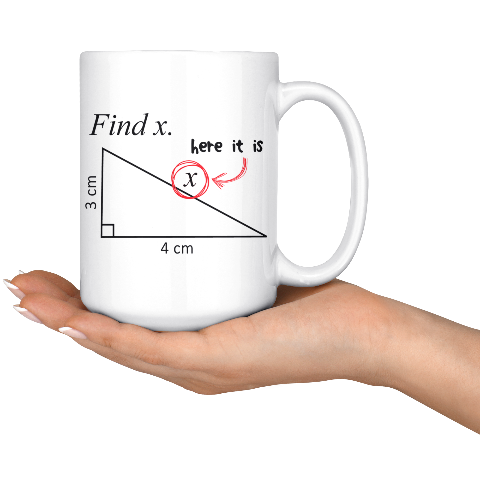 White 15oz Mug - Math Find X