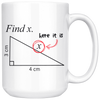 White 15oz Mug - Math Find X