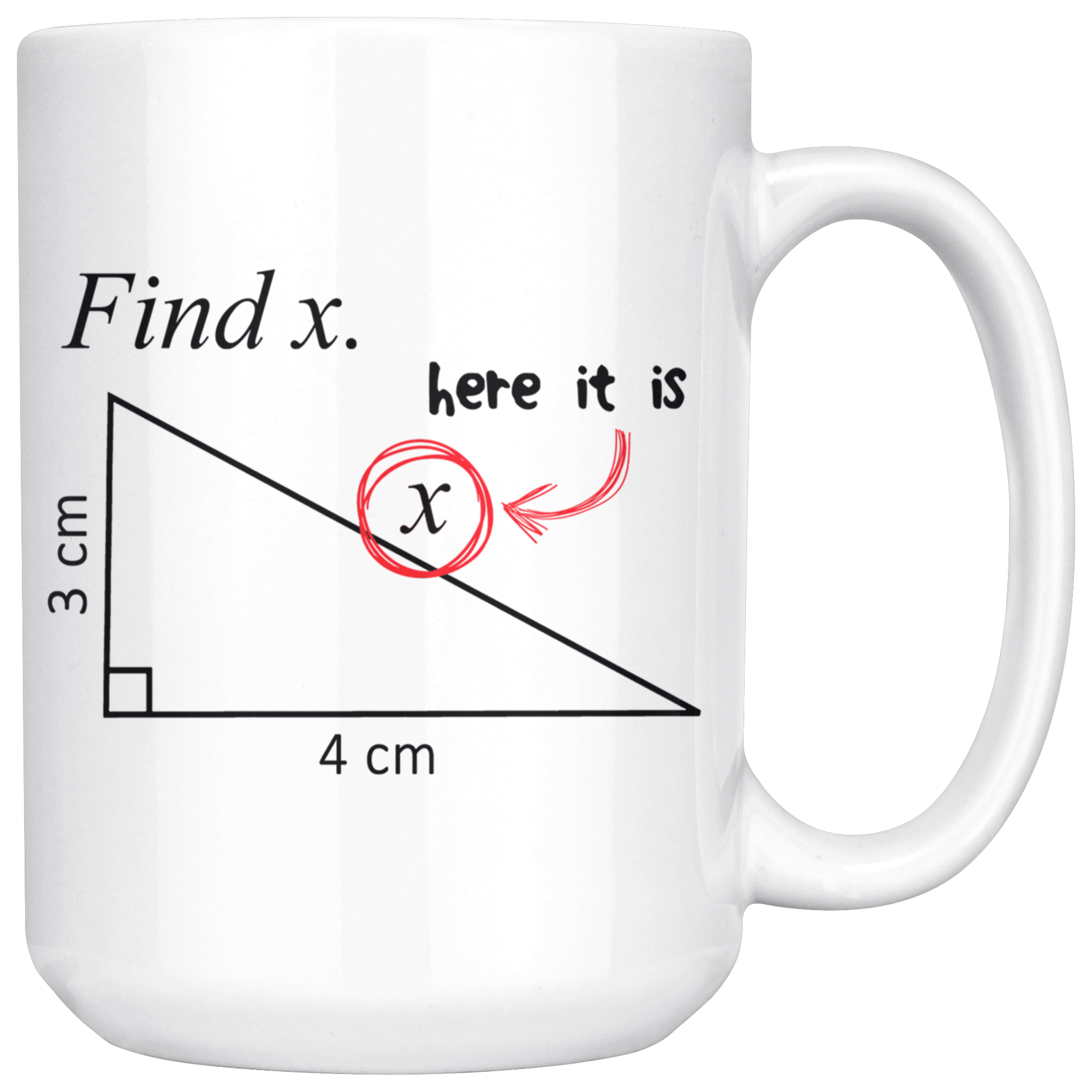 White 15oz Mug - Math Find X
