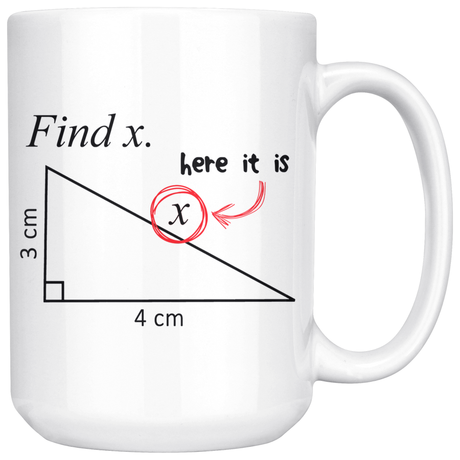 White 15oz Mug - Math Find X