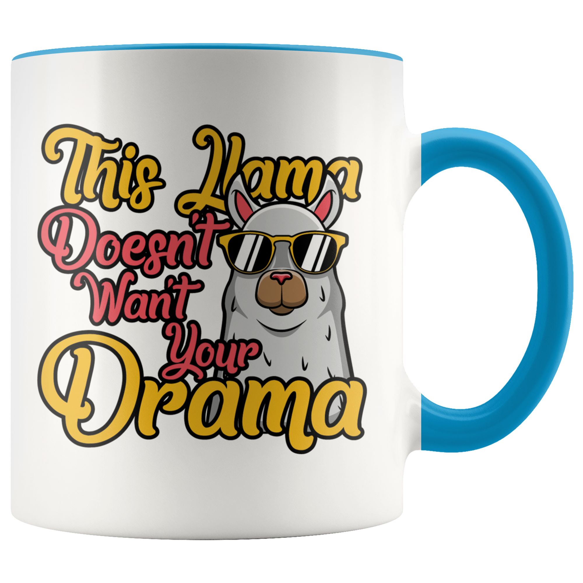Accent Mug - This Llama Doesn't Want Your Drama