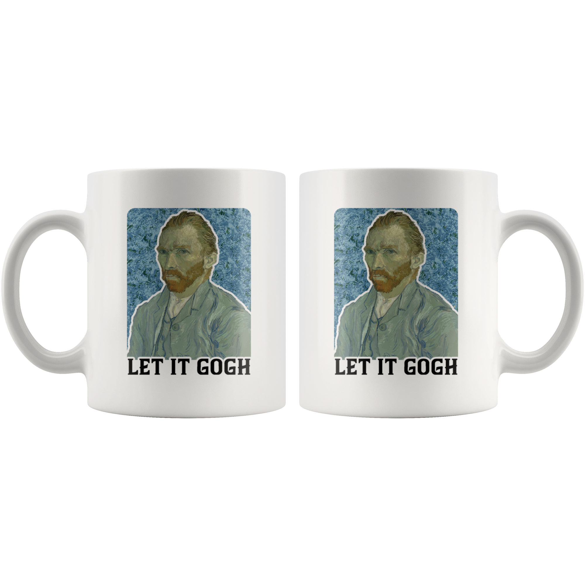 White Mugs - Let It Gogh
