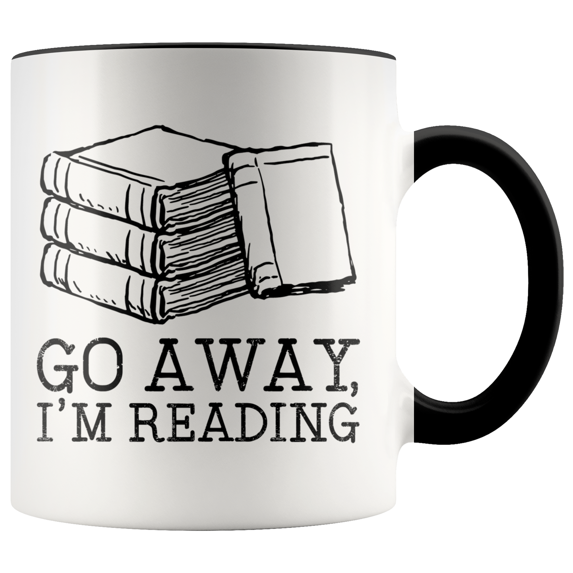 Accent Mug - Go Away I'm Reading