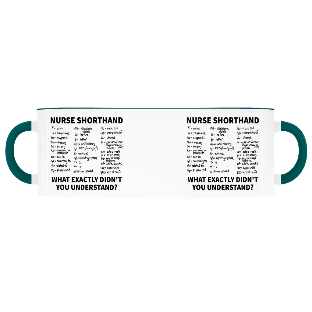 Gooten Accent Mugs - Nurse Shorthand