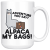 White 15oz Mug - Alpaca My Bags