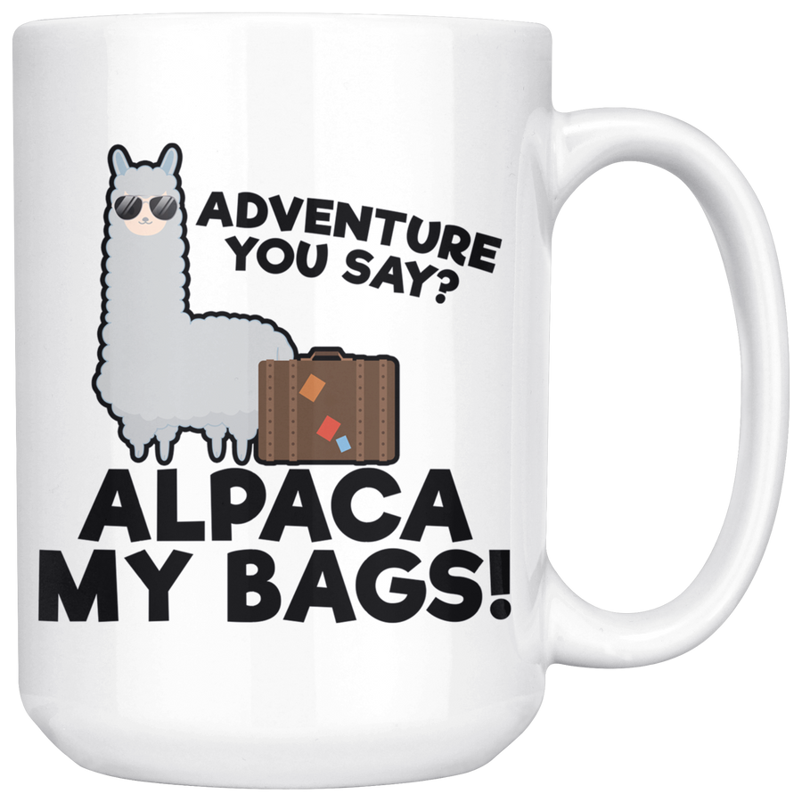 White 15oz Mug - Alpaca My Bags