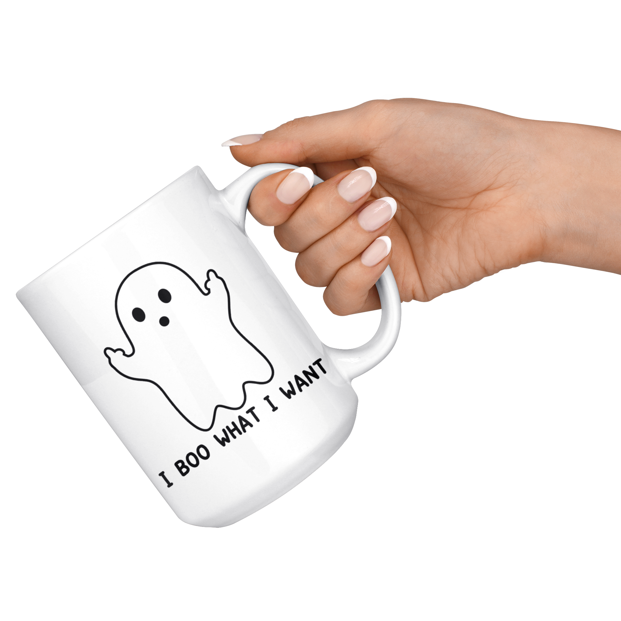 White Mugs - I Boo What I Want