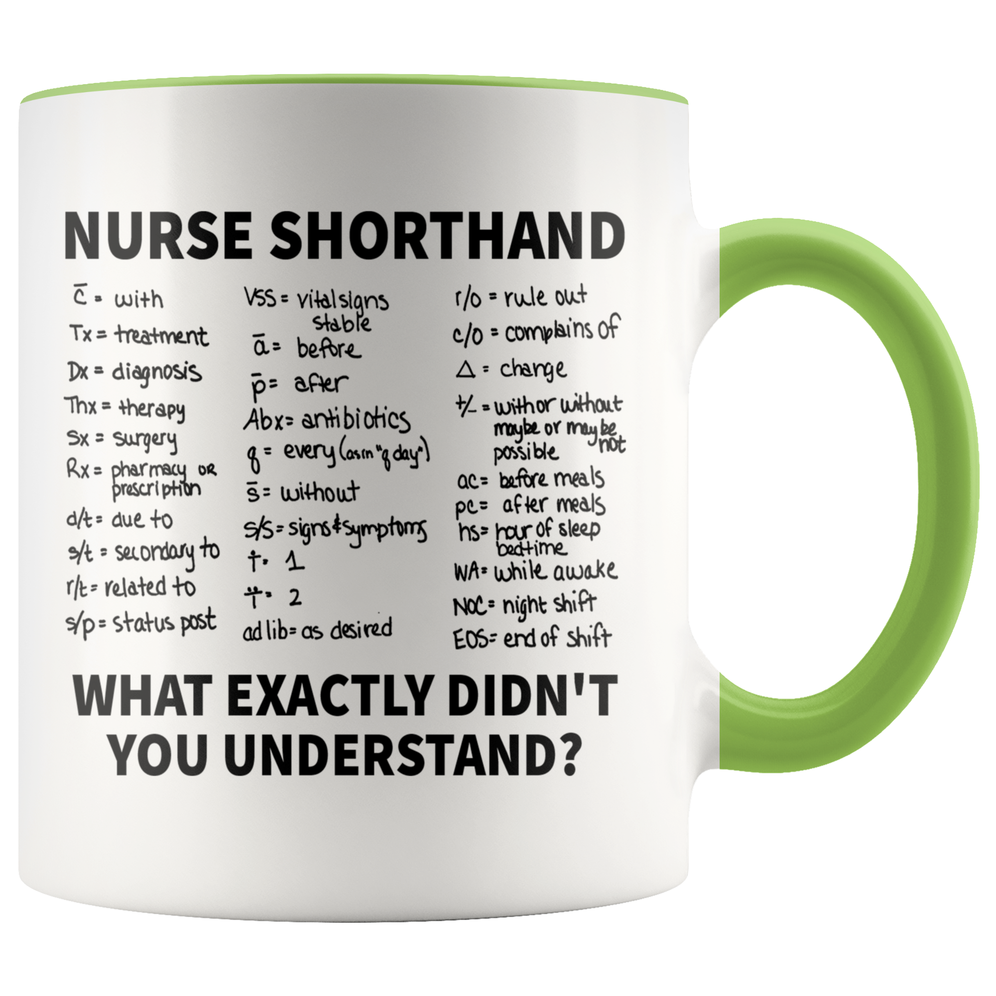 Accent Mug - Nurse Shorthand