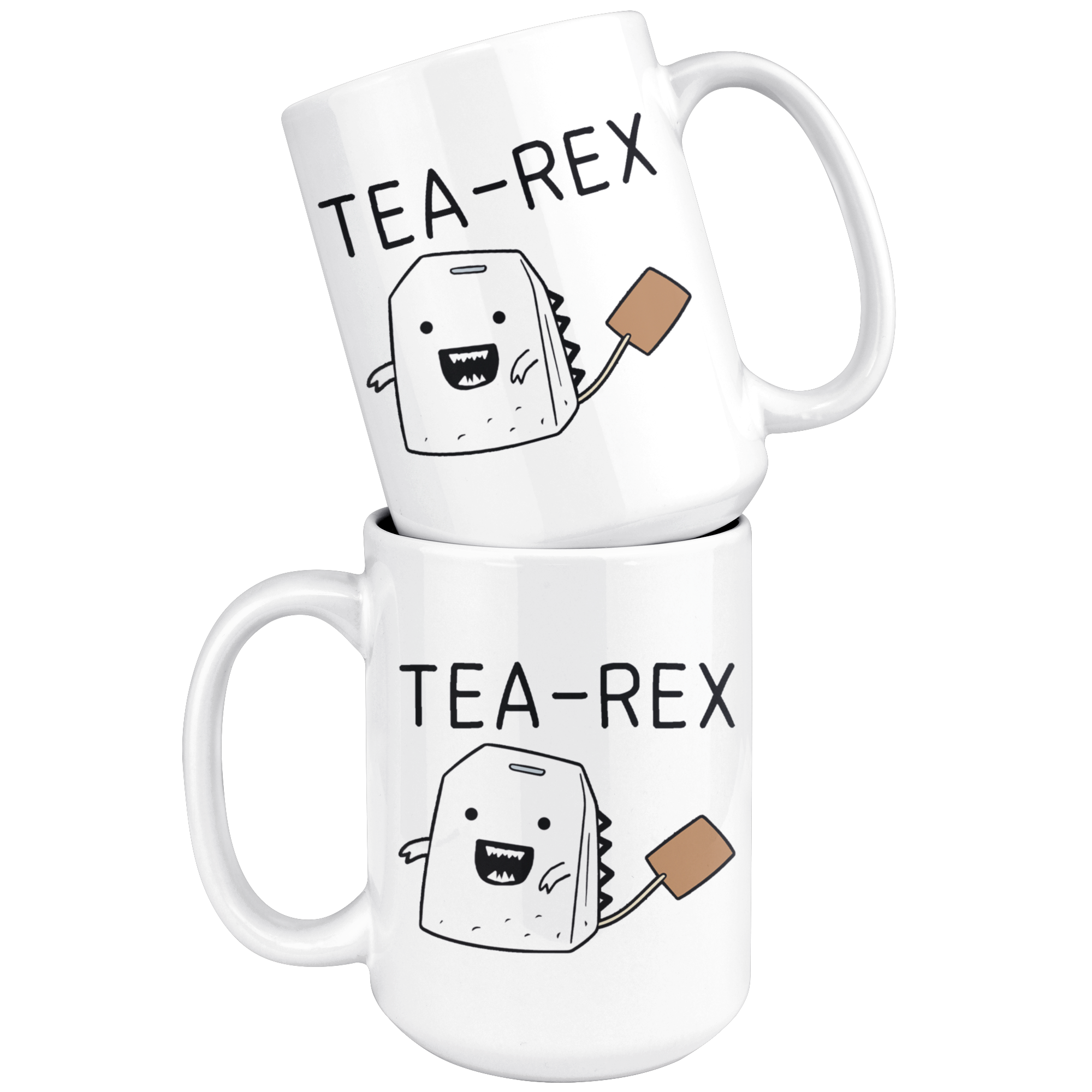 White Mugs - Tea Rex