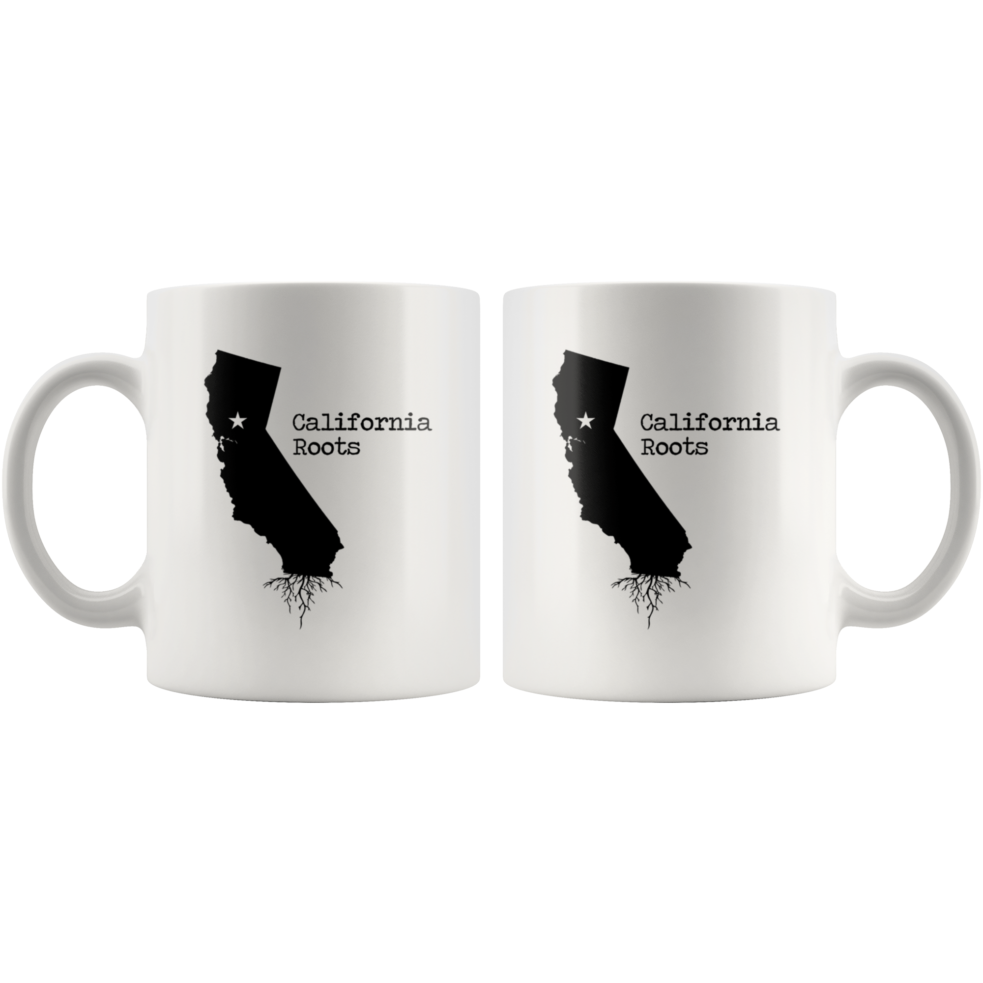 White Mugs - California Roots