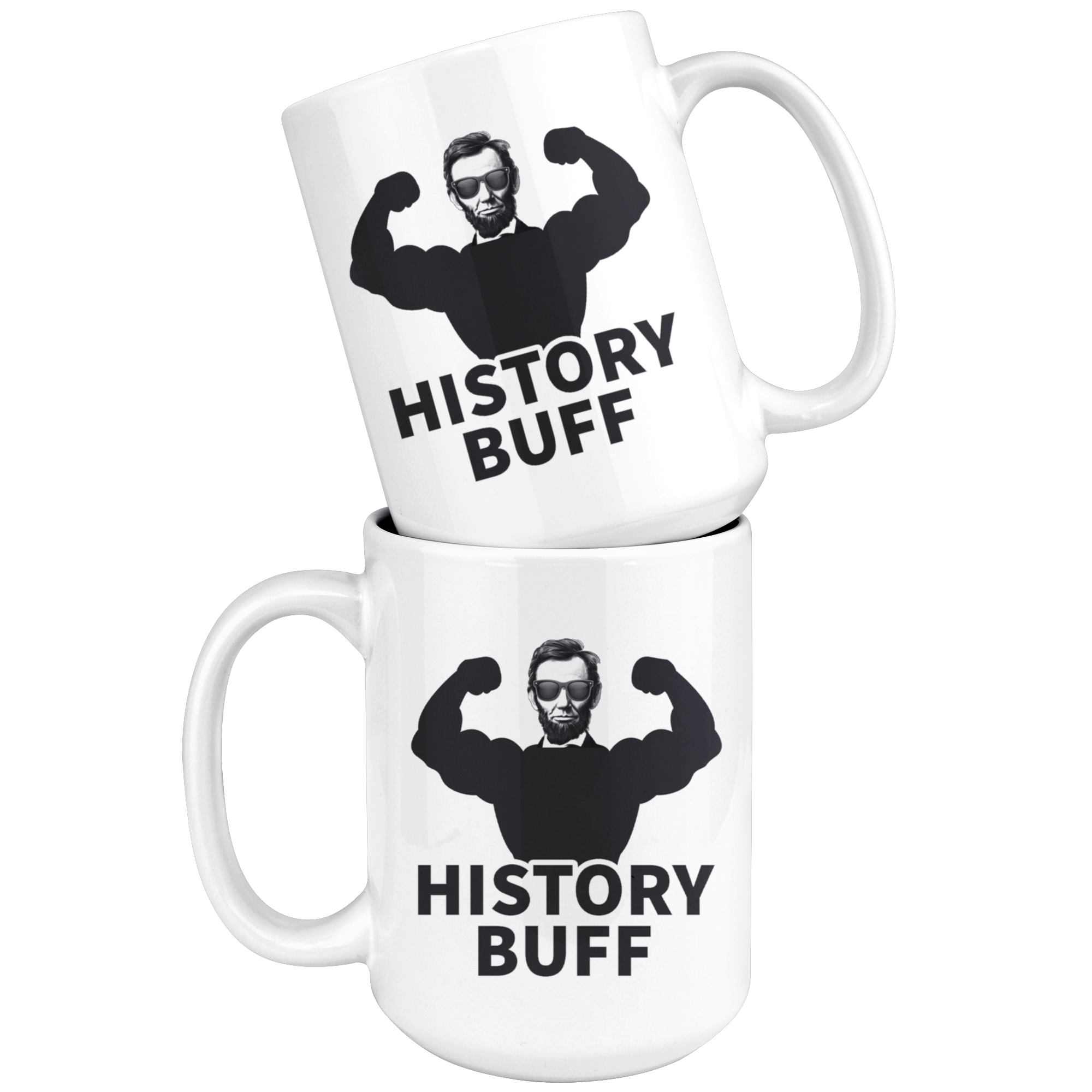 White 15oz Mug - Lincoln History Buff Mug