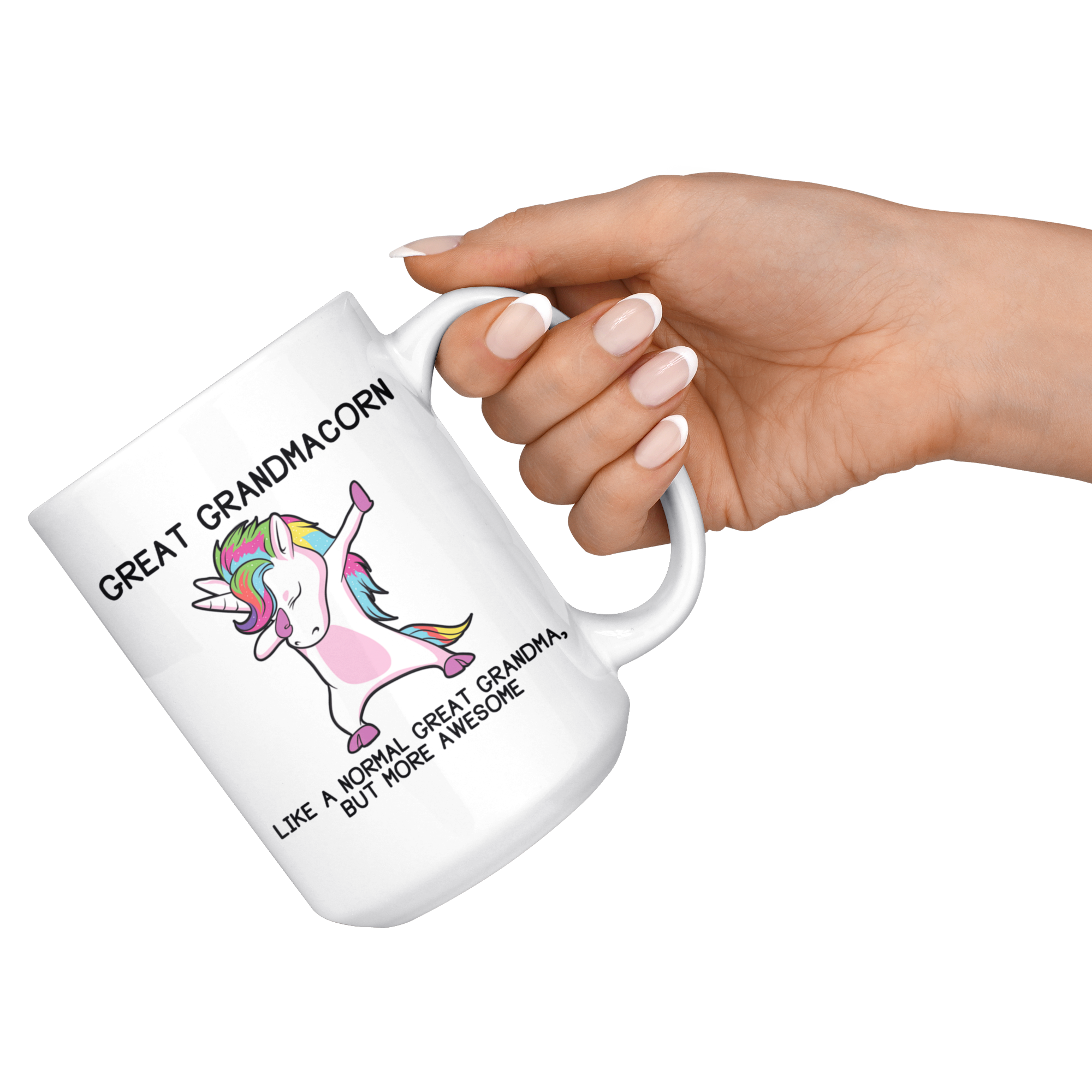 White 15oz Mug - Great Grandmacorn
