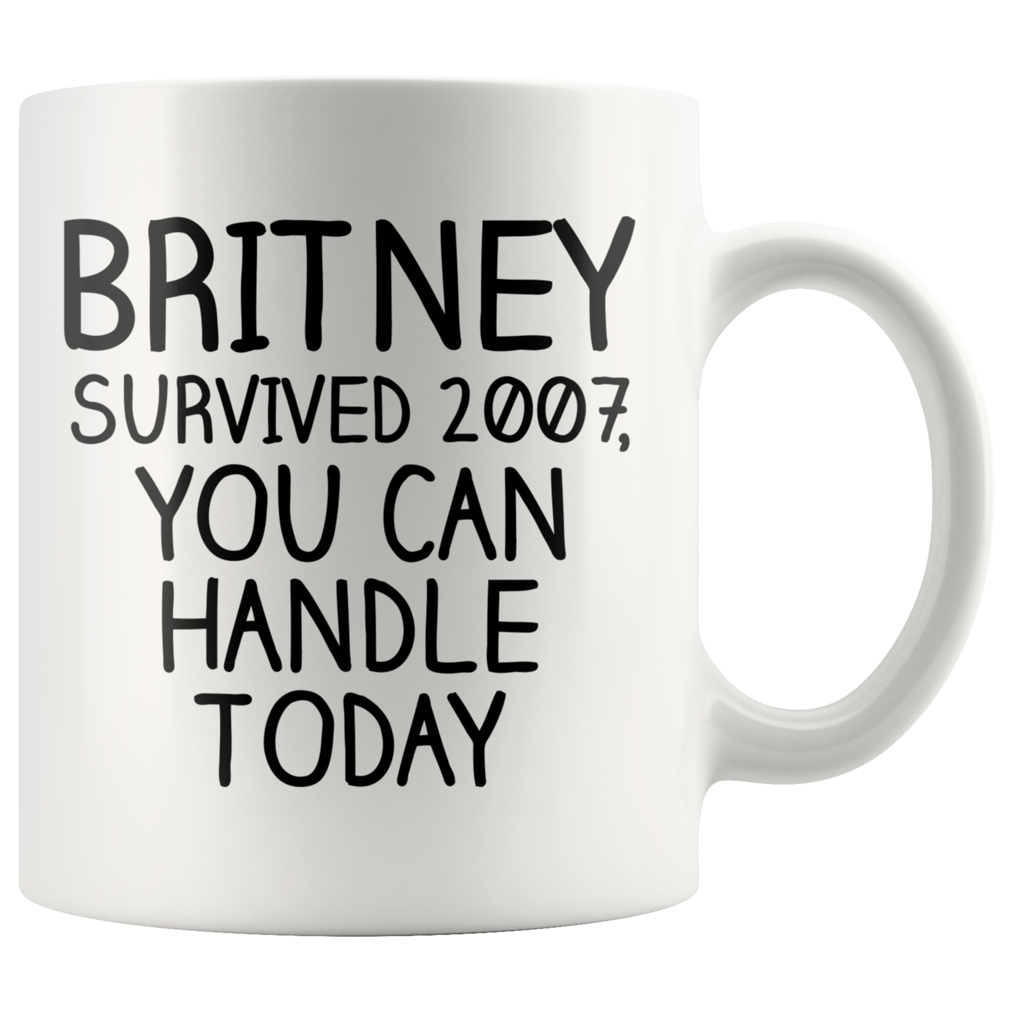 White 11oz Mug - Britney Survived 2007
