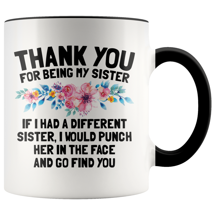 Accent Mug - Thank You Sister Punch In Face
