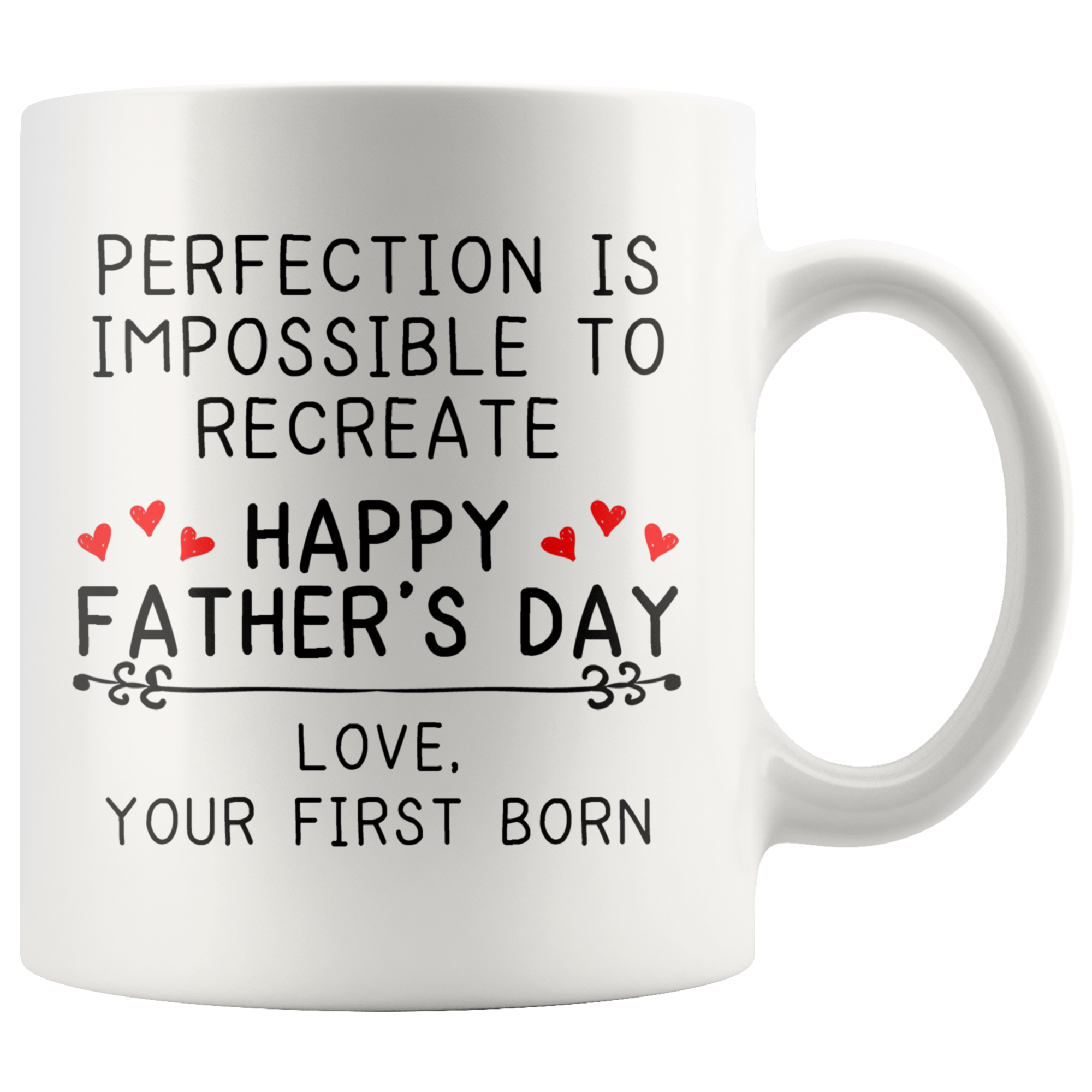 White 11oz Mug - Father's Day First Born