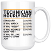 White Mugs - Technician Hourly Rate