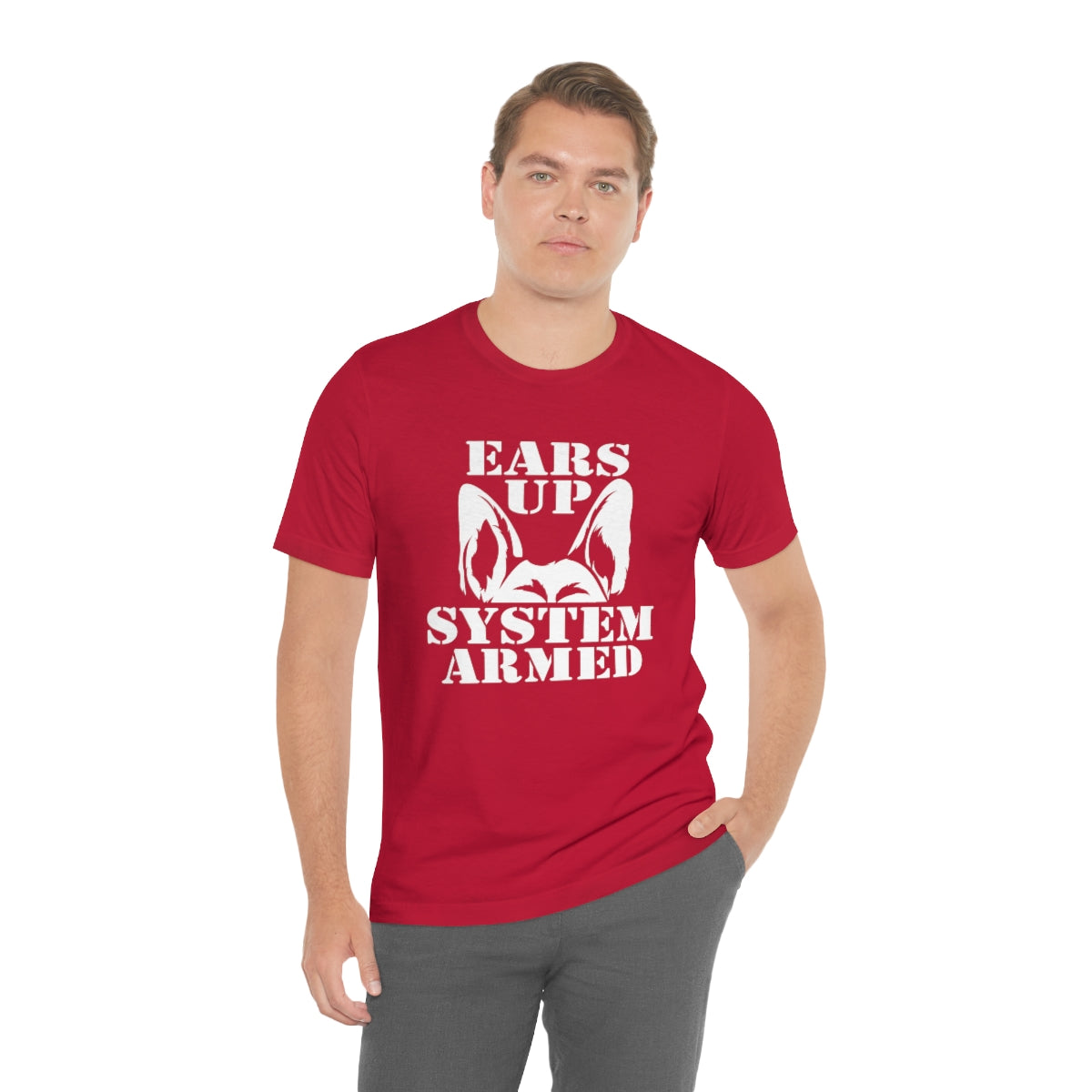 Ears Up System Armed German Shepherd TShirtSon UK