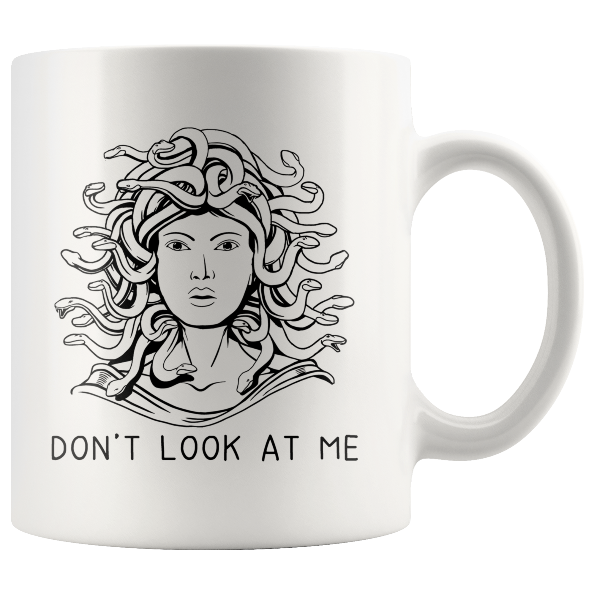 White Mugs - Medusa Don't Look At Me