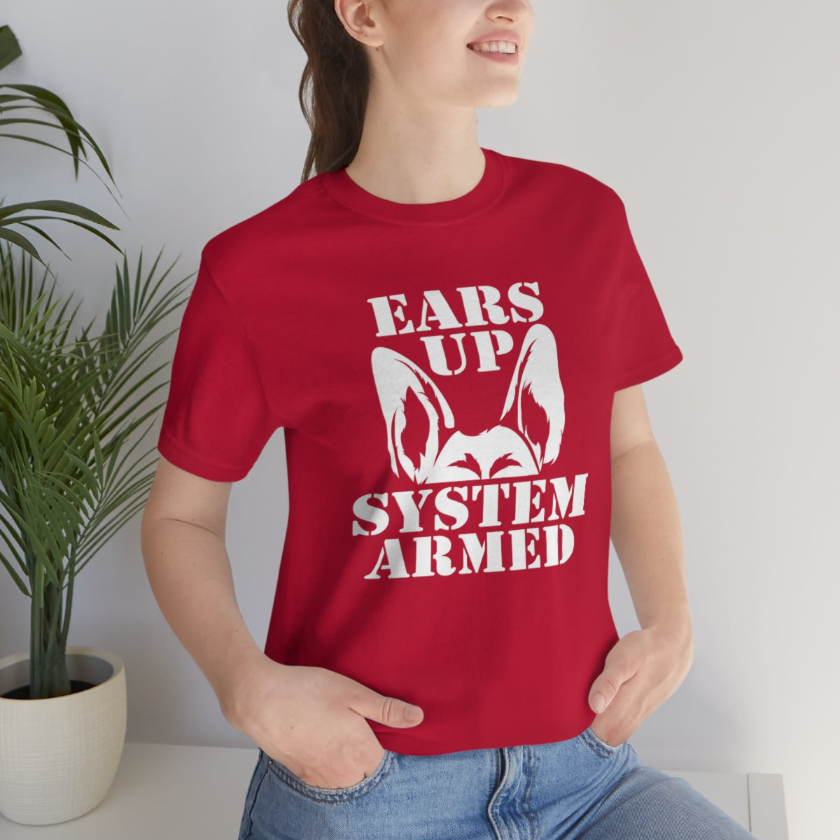 Ears Up System Armed German Shepherd TShirtSon UK