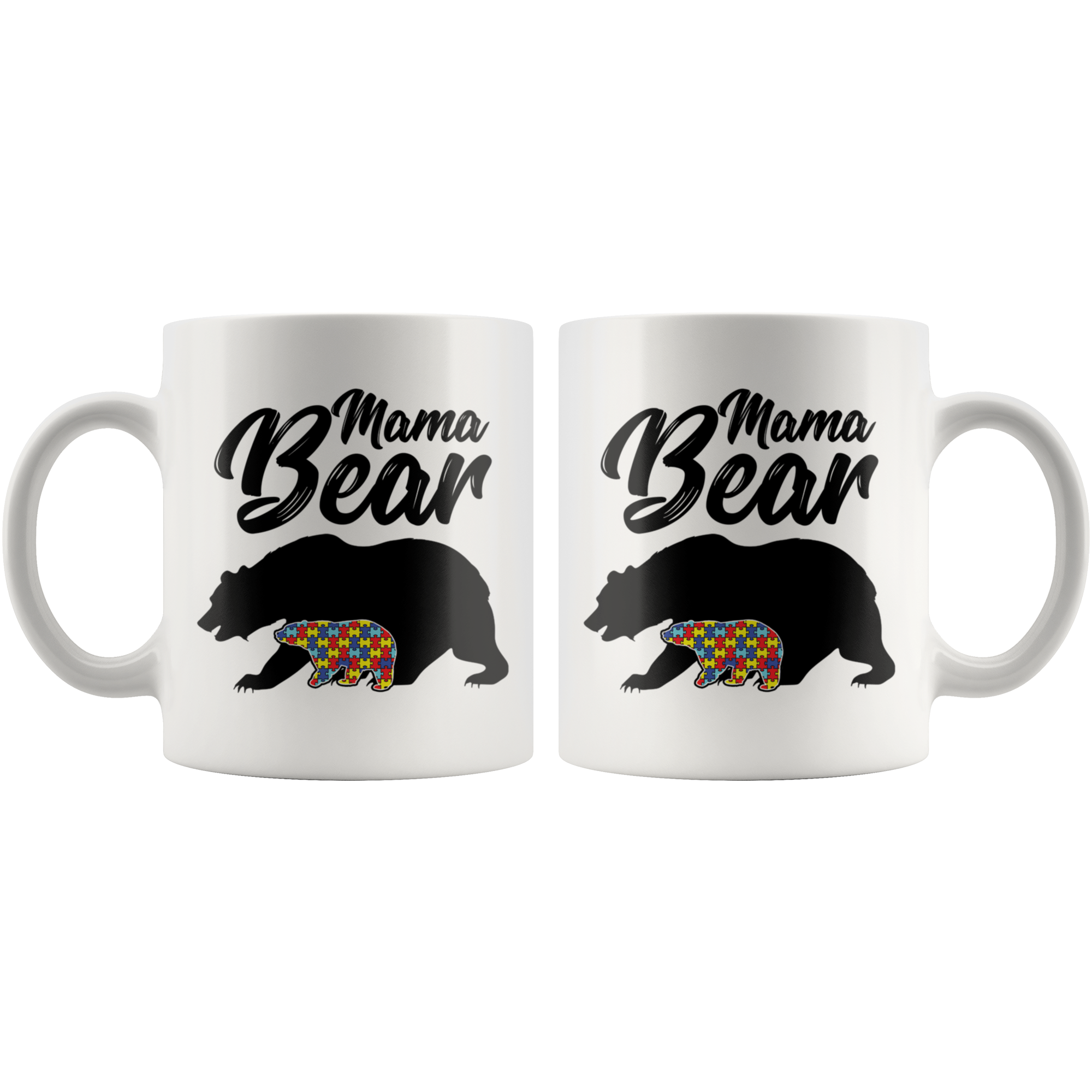 White 11oz Mug - Mama Bear Autism