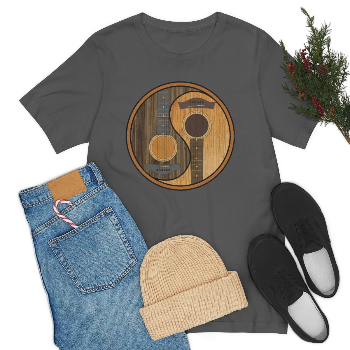 Guitar Yin Yang TShirtSon UK
